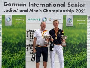 Anja Lundberg (GC Neuhof) und Martin Birkholz (GSV Düsseldorf) sind die neuen Meister der IAM AK 50