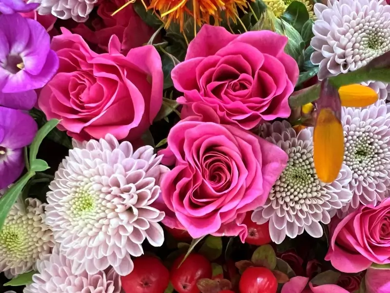 Nahaufnahme eines Blumenstraußes