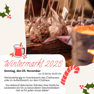 Plakat zum Wintermarkt 2025 im Golf Club Hubbelrath